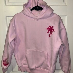 Pink Palm Puff Hoodie